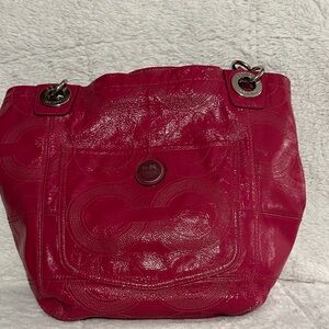 Coach Fuchsia Patented Leather Women's Tote Bag
